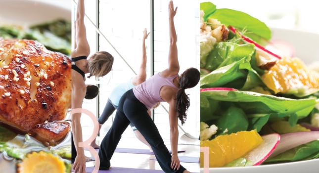 images of healthy people and food